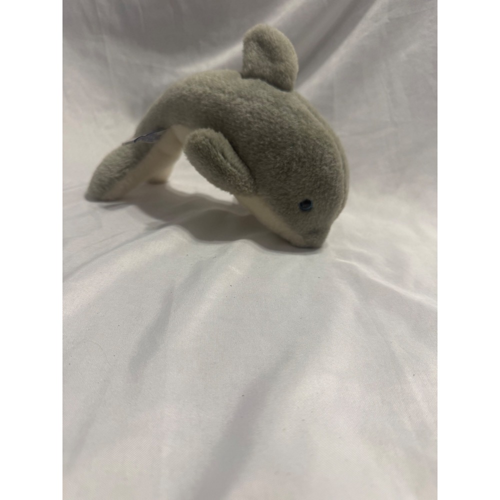 Vintage SeaWorld Dolphin Plush Stuffed Animal Souvenir Grey White 1992 Toy